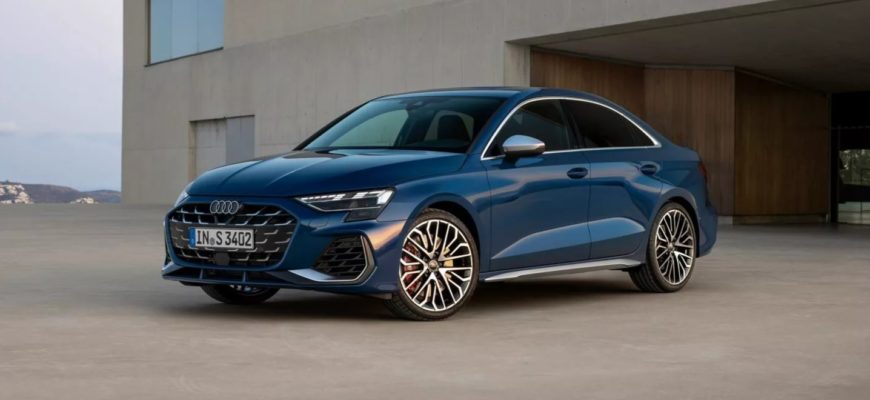 новый седан Audi S3 2025 года